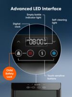 Dispensador enfriador de agua Brio CLBL720SCBLK Moderna carga inferior autolimpieza acero inoxidable negro tres temperat