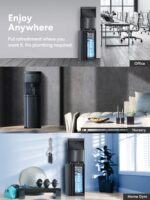 Dispensador enfriador de agua Brio CLBL720SCBLK Moderna carga inferior autolimpieza acero inoxidable negro tres temperat