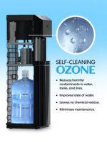 Dispensador enfriador de agua Brio CLBL720SCBLK Moderna carga inferior autolimpieza acero inoxidable negro tres temperat