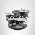 Batería de Cocina KitchenAid 80129 Antiadherente Inducción Anodizado Duro 10 Piezas Negro Mate