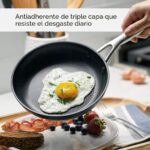 Batería de Cocina KitchenAid 80129 Antiadherente Inducción Anodizado Duro 10 Piezas Negro Mate
