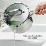Batería de cocina KitchenAid Meyer 71014 juego de ollas y sartenes de acero inoxidable cepillado para inducción base de