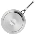 Batería de cocina KitchenAid Meyer 71014 juego de ollas y sartenes de acero inoxidable cepillado para inducción base de