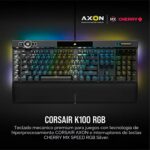 Corsair K100 RGB CH-912A014-NA Teclado Mecanico para Juegos Cherry MX Speed Teclas PBT Double-Shot iCUE