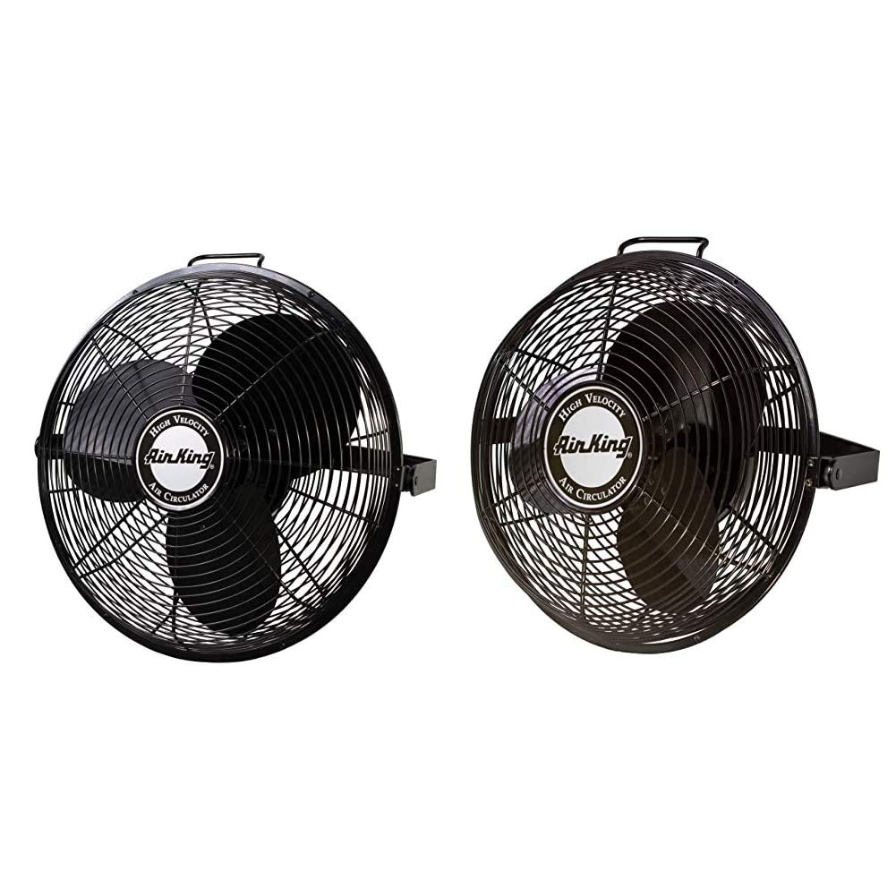 Version 1.0.0 Paquete Ventiladores Industriales Air King 9318 18 Pulgadas y 9314 14 Pulgadas Montaje Multiple Negro