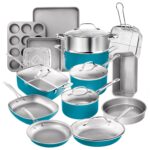 Batería de Cocina Juego de Ollas y Sartenes Gotham Steel E Mishan Sons 20 Piece All in One Kitchen Antiadherente de Cerá