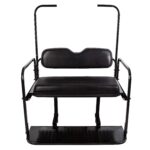 ECOTRIC Kit de Asiento Trasero Abatible Plegable Compatible con Carrito de Golf EZGO TXT de 1995 en Adelante con Soporte