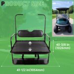 ECOTRIC Kit de Asiento Trasero Abatible Plegable Compatible con Carrito de Golf EZGO TXT de 1995 en Adelante con Soporte