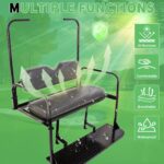 ECOTRIC Kit de Asiento Trasero Abatible Plegable Compatible con Carrito de Golf EZGO TXT de 1995 en Adelante con Soporte