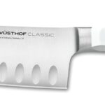 Cuchillo Santoku Wüsthof Classic 1040231314 5 pulgadas borde hueco acero inoxidable blanco
