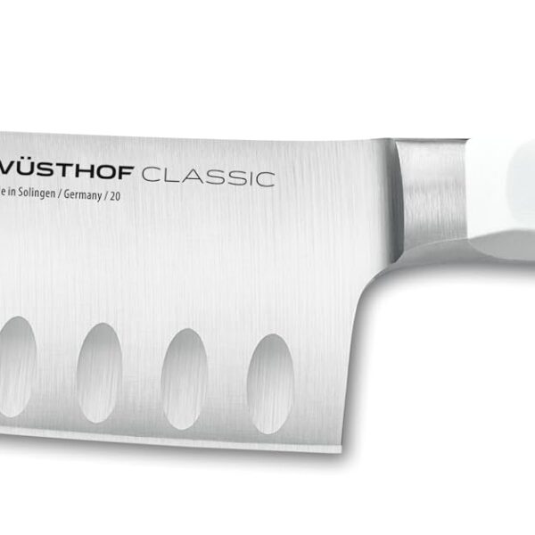 Cuchillo Santoku Wüsthof Classic 1040231314 5 pulgadas borde hueco acero inoxidable blanco