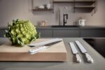 Cuchillo Santoku Wüsthof Classic 1040231314 5 pulgadas borde hueco acero inoxidable blanco