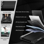 Caminadora Plegable Superfit Superbuy SP37039 2.25HP con Control por App Bluetooth 12 Programas Preestablecidos Pantalla