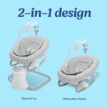 Graco Soothe My Way con mecedora removible, Madden - Columpio versátil para bebé y mecedora portátil