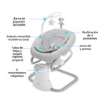 Graco Soothe My Way con mecedora removible, Madden - Columpio versátil para bebé y mecedora portátil