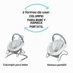 Graco Soothe 'n Sway LX - Columpio portátil para bebé y gorila para bebé, asiento multidirección, vibración de 2 velocid