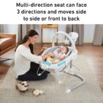 Graco Soothe 'n Sway LX - Columpio portátil para bebé y gorila para bebé, asiento multidirección, vibración de 2 velocid