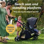 Graco Ready2Grow LX 2.0 - Cochecito doble con opciones de asiento de banco y plataforma de pie, Clark