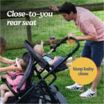 Graco Ready2Grow LX 2.0 - Cochecito doble con opciones de asiento de banco y plataforma de pie, Clark