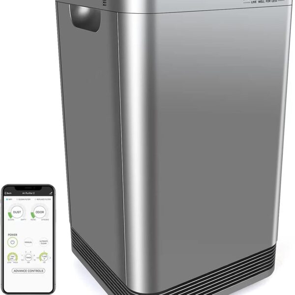 Purificador de aire NuWave OxyPure 47003 5 etapas de filtracion 4 filtros HEPA para habitaciones extra grandes oficinas