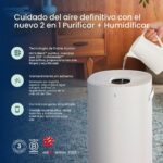 Purificador de aire y humidificador 2 en 1 Blueair 6331411000 tecnologia HEPASilent llenado superior cubre 160 m2 en 60