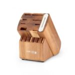 Sabatier Acacia Forged Triple Rivet Edgekeeper Juego de bloques de cuchillos, 15 piezas, blanco