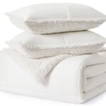 Juego de edredon UGG Blissful Britannica Home Fashions 10266 reversible hipoalergenico relleno alternativo de plumon sua