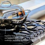 Wok de Titanio y Acero Inoxidable con Tapa Hestan Culinary NanoBond 60033 de 14 Pulgadas Apto para Inducción