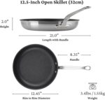 Sartén Profesional de Acero Inoxidable Antiadherente Hestan Culinary ProBond Forged TITUM 31577 de 31.8 cm Apto para Ind