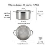 Batería de cocina profesional Hestan Culinary ProBond 31562 acero inoxidable 10 piezas compatible con inducción