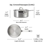 Batería de cocina profesional Hestan Culinary ProBond 31562 acero inoxidable 10 piezas compatible con inducción