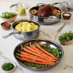 Batería de cocina de titanio molecular Hestan Culinary NanoBond 60038 juego de 5 piezas de acero inoxidable libre de PFA