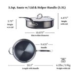 Batería de cocina de titanio molecular Hestan Culinary NanoBond 60038 juego de 5 piezas de acero inoxidable libre de PFA