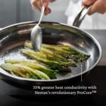 Batería de cocina de titanio molecular Hestan Culinary NanoBond 60038 juego de 5 piezas de acero inoxidable libre de PFA