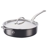 Sartén para saltear con tapa Hestan Culinary NanoBond 60037 titanio molecular acero inoxidable 3.3 litros compatible con