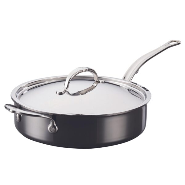 Sartén para saltear con tapa Hestan Culinary NanoBond 60037 titanio molecular acero inoxidable 3.3 litros compatible con