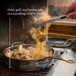 Sartén para saltear con tapa Hestan Culinary NanoBond 60037 titanio molecular acero inoxidable 3.3 litros compatible con