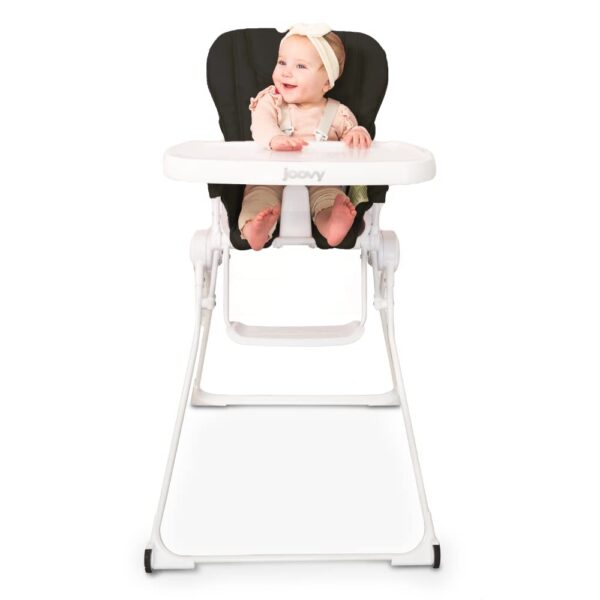 Joovy Nook NB - Silla alta con bandeja abierta ajustable de cuatro posiciones, asiento reclinable de 3 posiciones y rued