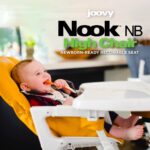 Joovy Nook NB - Silla alta con bandeja abierta ajustable de cuatro posiciones, asiento reclinable de 3 posiciones y rued