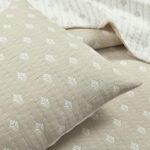 Juego de edredon King Lush Decor Kantha Leaf Triangle Home Fashions 16T006702 3 piezas algodon estampado medallion flora