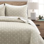 Juego de edredon King Lush Decor Kantha Leaf Triangle Home Fashions 16T006702 3 piezas algodon estampado medallion flora