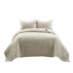 Juego de edredon King Lush Decor Kantha Leaf Triangle Home Fashions 16T006702 3 piezas algodon estampado medallion flora