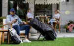 Sun Mountain ClubGlider Meridian Bolsa de Viaje de Golf - Sistema de Rodamiento de 4 Ruedas, Patas Extensibles y Retráct