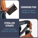 CleverMade - Mochila para pañales con cambiador y correas para cochecito, elegante, unisex, bolsas de maternidad para gu