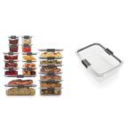 Tapas herméticas Rubbermaid Brilliance 2108377 plástico sin bisfenol A transparentes paquete 14 piezas para contenedores