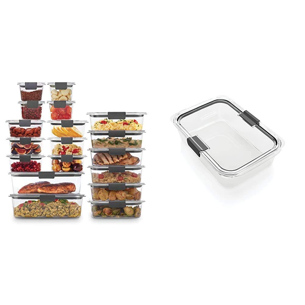 Version 1.0.0 Tapas herméticas Rubbermaid Brilliance 2108377 plástico sin bisfenol A transparentes paquete 14 piezas para contenedores