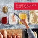 Tapas herméticas Rubbermaid Brilliance 2108377 plástico sin bisfenol A transparentes paquete 14 piezas para contenedores