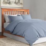 Juego de edredon algodon organico A1 Home Collections LLC A1HCSATDUVETSETLIGHTBLUE-KING 300 hilos certificado GOTS Oeko-