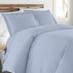 Juego de edredon algodon organico A1 Home Collections LLC A1HCSATDUVETSETLIGHTBLUE-KING 300 hilos certificado GOTS Oeko-