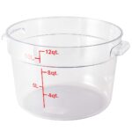 Contenedor almacenamiento alimentos Restaurantware Met Lux RWT0850 redondo 12 cuartos de galon uso comercial